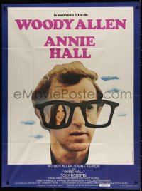 1s568 ANNIE HALL French 1p 1977 different image of Woody Allen & Diane Keaton in huge glasses!