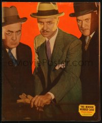 1s129 BENSON MURDER CASE jumbo LC 1930 detective William Powell, Eugene Pallette & E.H. Calvert!