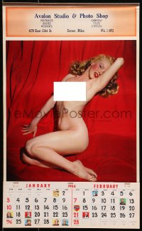 1s062 MARILYN MONROE calendar 1954 Golden Dreams from Playboy centerfold with nudity!