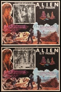 1s181 ALIEN 7 Mexican LCs 1979 Ridley Scott classic, Sigourney Weaver as Ripley, great scenes!