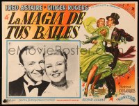 1s206 BARKLEYS OF BROADWAY Mexican LC 1949 Fred Astaire & Ginger Rogers c/u & dancing border art!