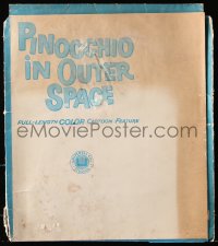 1s019 PINOCCHIO IN OUTER SPACE pressbook 1965 special version with folder & 4 supplements!