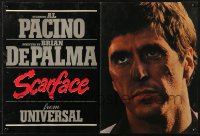 1s080 SCARFACE promo brochure 1983 Al Pacino as Tony Montana, Brian De Palma, Oliver Stone
