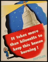 1s049 CONSOLIDATED EDISON 14x18 advertising poster 1940s takes more than kilowatts for this beacon!