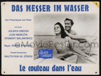 1s046 KNIFE IN THE WATER Swiss LC 1962 Roman Polanski's Polish classic Noz w Wodzie, couple on boat!