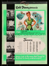 1s067 WALT DISNEY calendar 1966 each month shows what movie is being released that month!