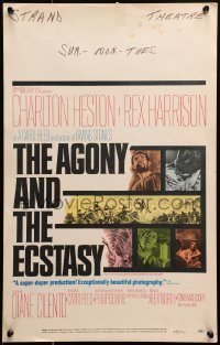 1s239 AGONY & THE ECSTASY WC 1965 great images of Charlton Heston & Rex Harrison, Carol Reed!