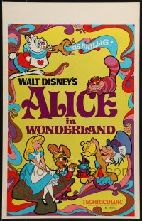 1s241 ALICE IN WONDERLAND WC R1974 Walt Disney, Lewis Carroll classic, cool psychedelic art!