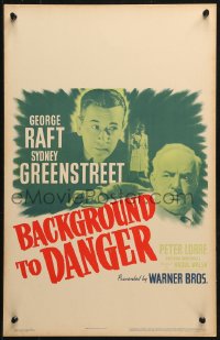 1s246 BACKGROUND TO DANGER WC 1943 George Raft, Sydney Greenstreet & Peter Lorre in Turkey!
