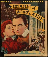 1s011 MARY OF SCOTLAND jumbo WC 1936 art of Katharine Hepburn & Fredric March, John Ford!