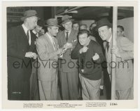 1t075 ABBOTT & COSTELLO MEET THE INVISIBLE MAN 8x10.25 still 1951 Bud & Lou with reporters!