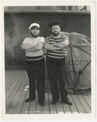 1t132 BACK FROM THE FRONT 8x10 key book still 1943 Moe & Curly as bearded sailors, Three Stooges!