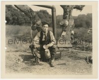 1t135 BALLOONATIC 8x11 key book still 1923 wonderful image of Buster Keaton outdoors, ultra rare!