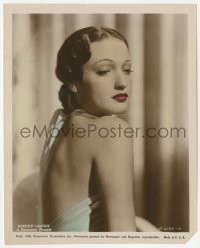 1t019 DOROTHY LAMOUR color 8x10 still 1938 beautiful Paramount studio portrait in backless dress!