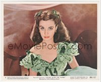 1t027 GONE WITH THE WIND color 8x10 still #8 R1961 best portrait of Vivien Leigh as Scarlett O'Hara!