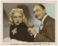 1t007 GREAT PROFILE color-glos 8x10.25 still 1940 crazed John Barrymore behind Mary Beth Hughes!