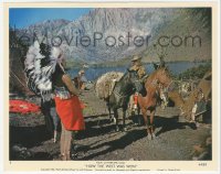 1t030 HOW THE WEST WAS WON color 8x10 still #3 1964 James Stewart as Rawlings with Native Americans!