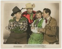 1t037 ON THE OLD SPANISH TRAIL color 8x10 still 1947 Roy Rogers, Andy Devine, Jane Frazee & Guizar!
