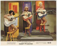 1t040 PROMISE HER ANYTHING color 8x9.75 still 1966 three near-naked girls playing fringed guitars!