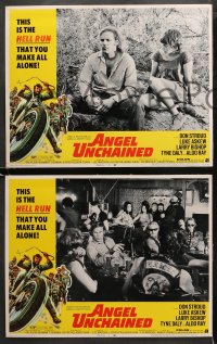 1w552 ANGEL UNCHAINED 4 LCs 1970 AIP, Don Stroud, Tyne Daly, bikers & hippies!