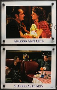 1w043 AS GOOD AS IT GETS 8 LCs 1997 images of Jack Nicholson as Melvin, Helen Hunt, Greg Kinnear!