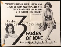1y539 3 FABLES OF LOVE 1/2sh 1963 Les Quatre verites, sexy Leslie Caron, Rossano Brazzi, Monica Vitti