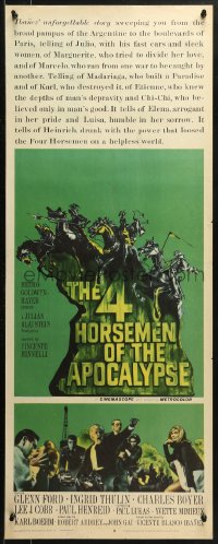 1y003 4 HORSEMEN OF THE APOCALYPSE style B insert 1961 incredible artwork by Reynold Brown!