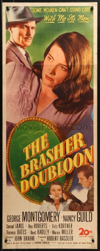 1y048 BRASHER DOUBLOON insert 1947 some women can't stand cats, with her it's men, Chandler noir!