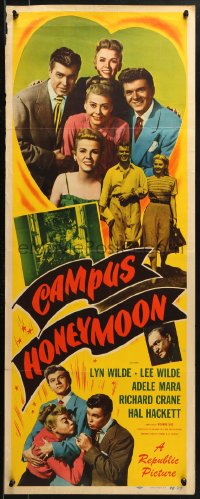 1y057 CAMPUS HONEYMOON insert 1948 Lyn Wilde, Lee Wilde, Adele Mara, Richard Crane!