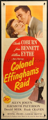 1y073 COLONEL EFFINGHAM'S RAID insert 1945 pretty Joan Bennett, Charles Coburn in the title role!