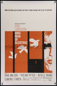 1z027 BIRDMAN OF ALCATRAZ linen 1sh 1962 Burt Lancaster in John Frankenheimer's prison classic!