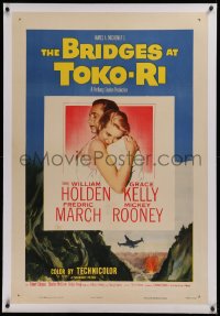 1z041 BRIDGES AT TOKO-RI linen 1sh 1954 Grace Kelly, William Holden, Korean War, by James Michener!