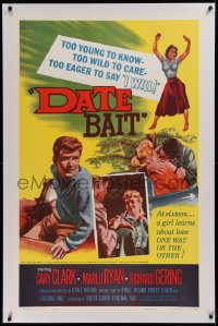 1z069 DATE BAIT linen 1sh 1960 teens too young to know, too wild to care & too eager to say I WILL!