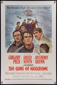 1z142 GUNS OF NAVARONE linen 1sh 1961 Gregory Peck, David Niven & Anthony Quinn by Howard Terpning!