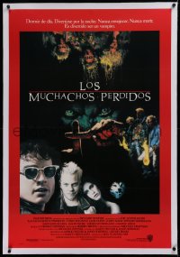 1z193 LOST BOYS linen int'l Spanish language 1sh 1987 Joel Schumacher teen vampires, different art!