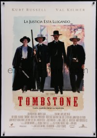 1z325 TOMBSTONE linen int'l Spanish language 1sh 1993 Russell as Wyatt Earp, Kilmer as Doc Holliday