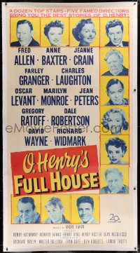 2a039 O HENRY'S FULL HOUSE linen 3sh 1952 Marilyn Monroe, Fred Allen, Anne Baxter, Crain & top cast!