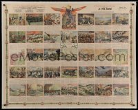 2a131 LA GUERRE EUROPEENNE linen 35x45 French special poster 1915 art of World War I events, rare!