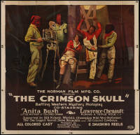 2b003 CRIMSON SKULL 6sh 1921 litho art of cowboys Anita Bush & Lawrence Chenault + cool skeleton!