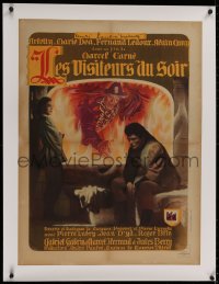 2b167 DEVIL'S ENVOYS linen French 24x32 1942 Marcel Carne's Les Visiteurs du Soir, great art!