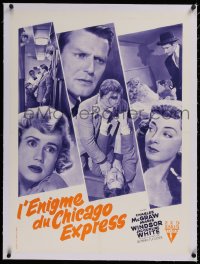 2b170 NARROW MARGIN linen French 24x32 1953 Richard Fleischer classic film noir, different montage!