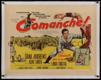2b259 COMANCHE linen style B 1/2sh 1956 Dana Andrews & Cristal, killed more white men than any other