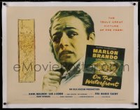 2b282 ON THE WATERFRONT linen 1/2sh 1954 Elia Kazan directed, Budd Schulberg wrote it, Marlon Brando