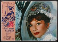 2b147 MY FAIR LADY linen Italian 27x37 pbusta 1965 best close up of Audrey Hepburn in famous dress!
