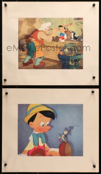 2b035 PINOCCHIO lot of 4 13x15 color prints 1940 given at premiere showing in NYC theater, rare!
