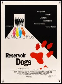 2b371 RESERVOIR DOGS linen Spanish commercial poster 1990s Quentin Tarantino, Harvey Keitel, Buscemi