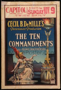 2b065 TEN COMMANDMENTS WC 1923 Cecil B. DeMille Biblical religious epic, great art, very rare!