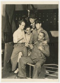 2c248 DANCING LADY candid 7.5x10 still 1933 Gable w/Healy & His Stooges, Moe, Larry & Curly, rare!