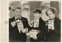 2c249 THREE STOOGES 8x11 key book still 1937 Moe, Larry & Curly w/Pillsbury promo cards, very rare!
