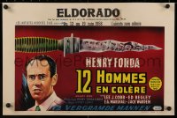 2c379 12 ANGRY MEN Belgian 1957 great art of Henry Fonda, Sidney Lumet courtroom jury classic!